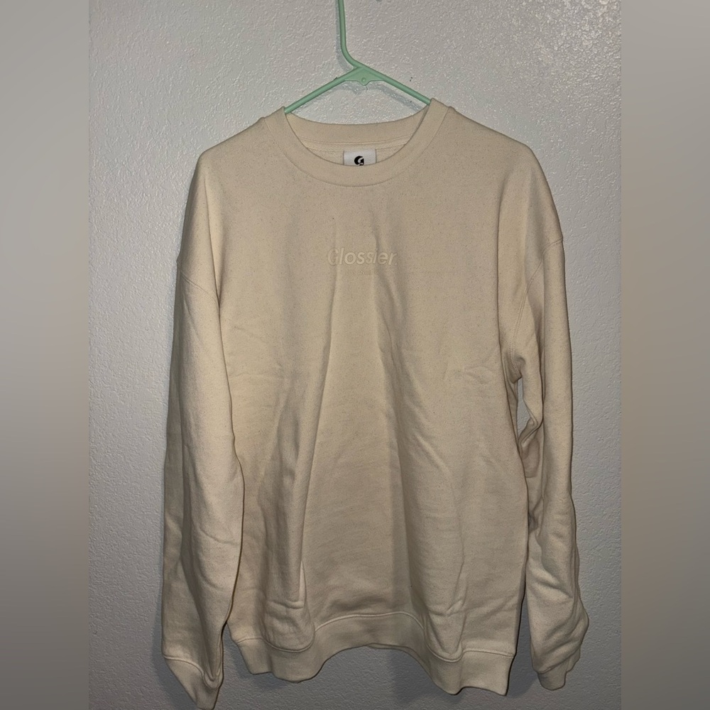 BRAND NEW Glossier Cream LA Crewneck!
